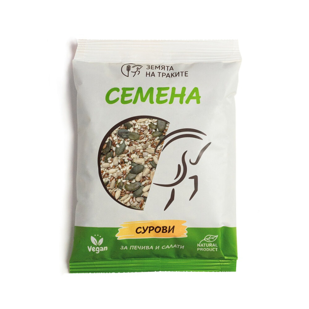 Микс от семена (тиквено, слънчогледово, ленено семе и сусам), 200 г