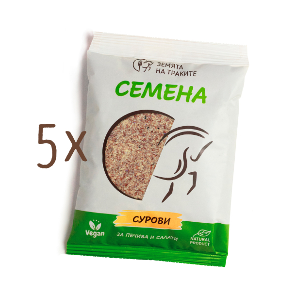 Ленено семе (натрошено, кафяво) - пакет от 5 бр.