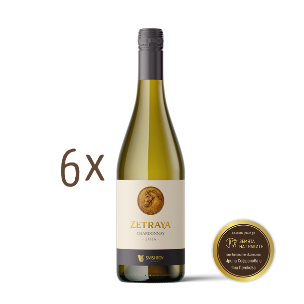 Вино Zetraya Chardonnay 2024 - пакет от 6 бр.