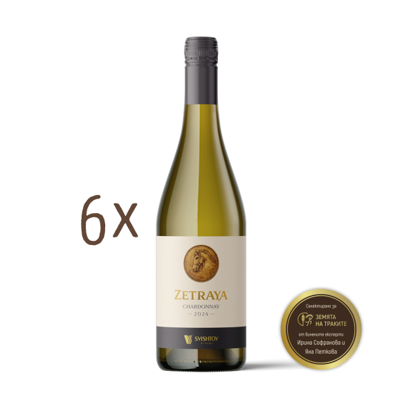 Вино Zetraya Chardonnay 2024 - пакет от 6 бр.